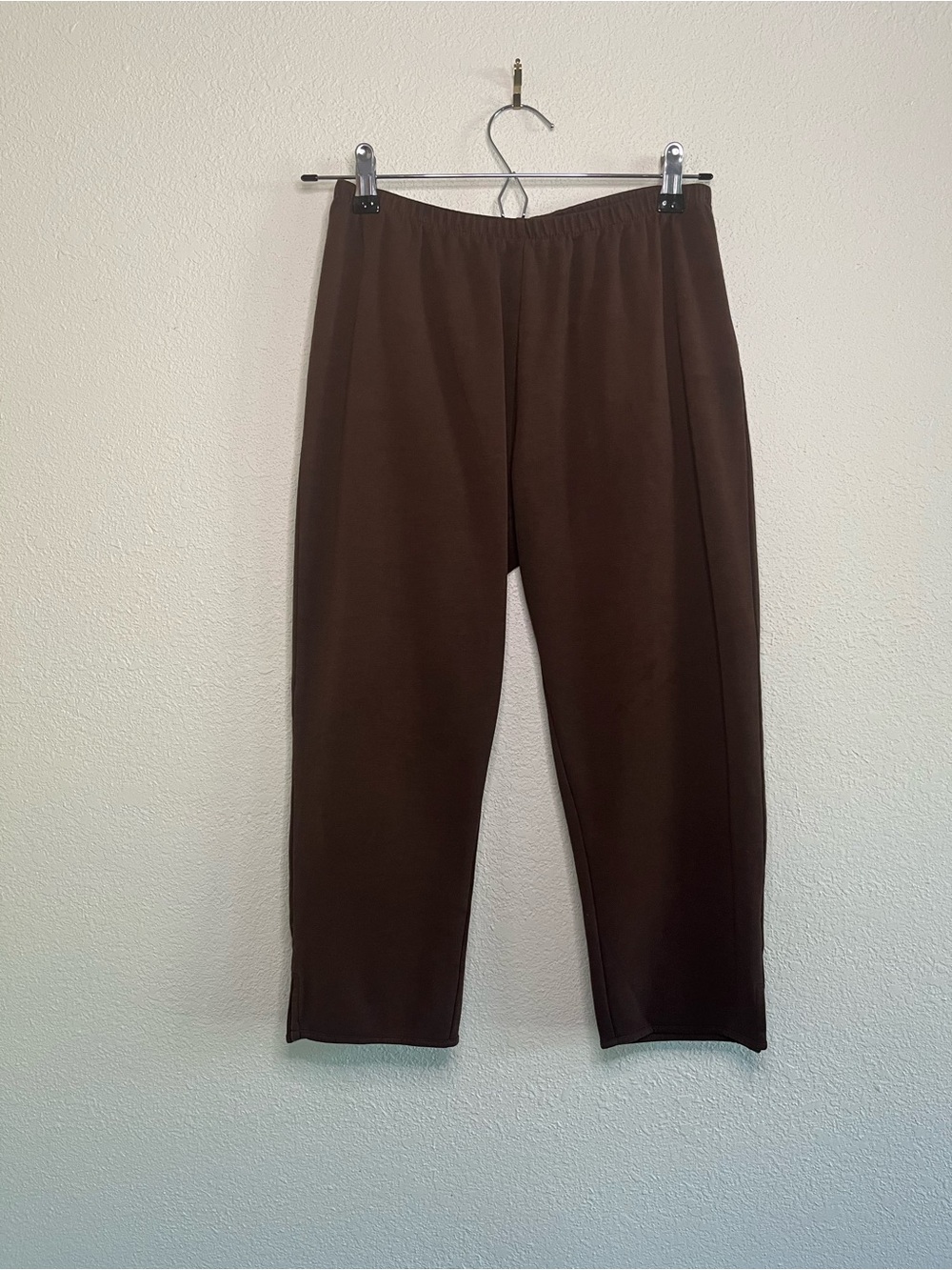 Zara Brown Elastic Waist Capri Pants Women’s L